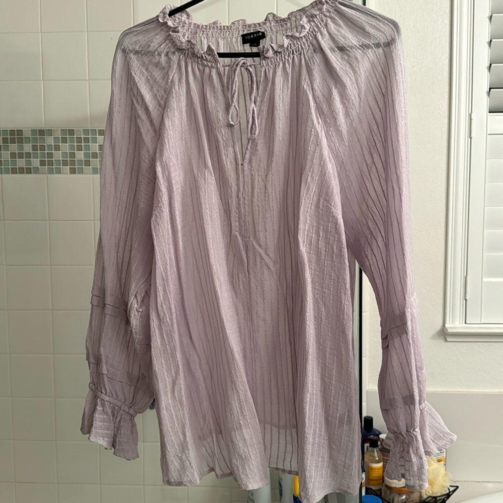 Torrid size 1 purple blouse lightly worn